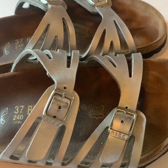 Birkenstock Silver Granada Sandals 37 - Picture 5 of 10